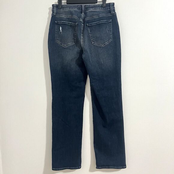 NYDJ Jeans Womens 8P Blue Relaxed Straight Leg Mid Rise Stretch Denim Lift Tuck - Picture 2 of 7